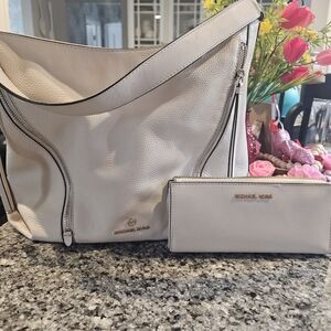 MICHAEL Michael Kors Cream Shoulder Bag and Wallet